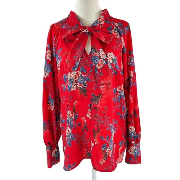 French Connection Kioa Crepe Tie Neck Top - Picture 4 of 7